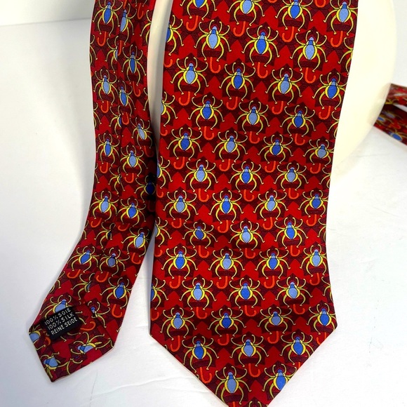 Nazareno Gabrielli Italian 100% Silk Tie Hand Made in Italy 58"x3.75 Necktie - Picture 1 of 4